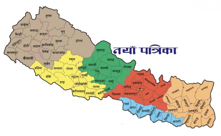 The six-state federal model. Graphics courtesy of Naya Patrika