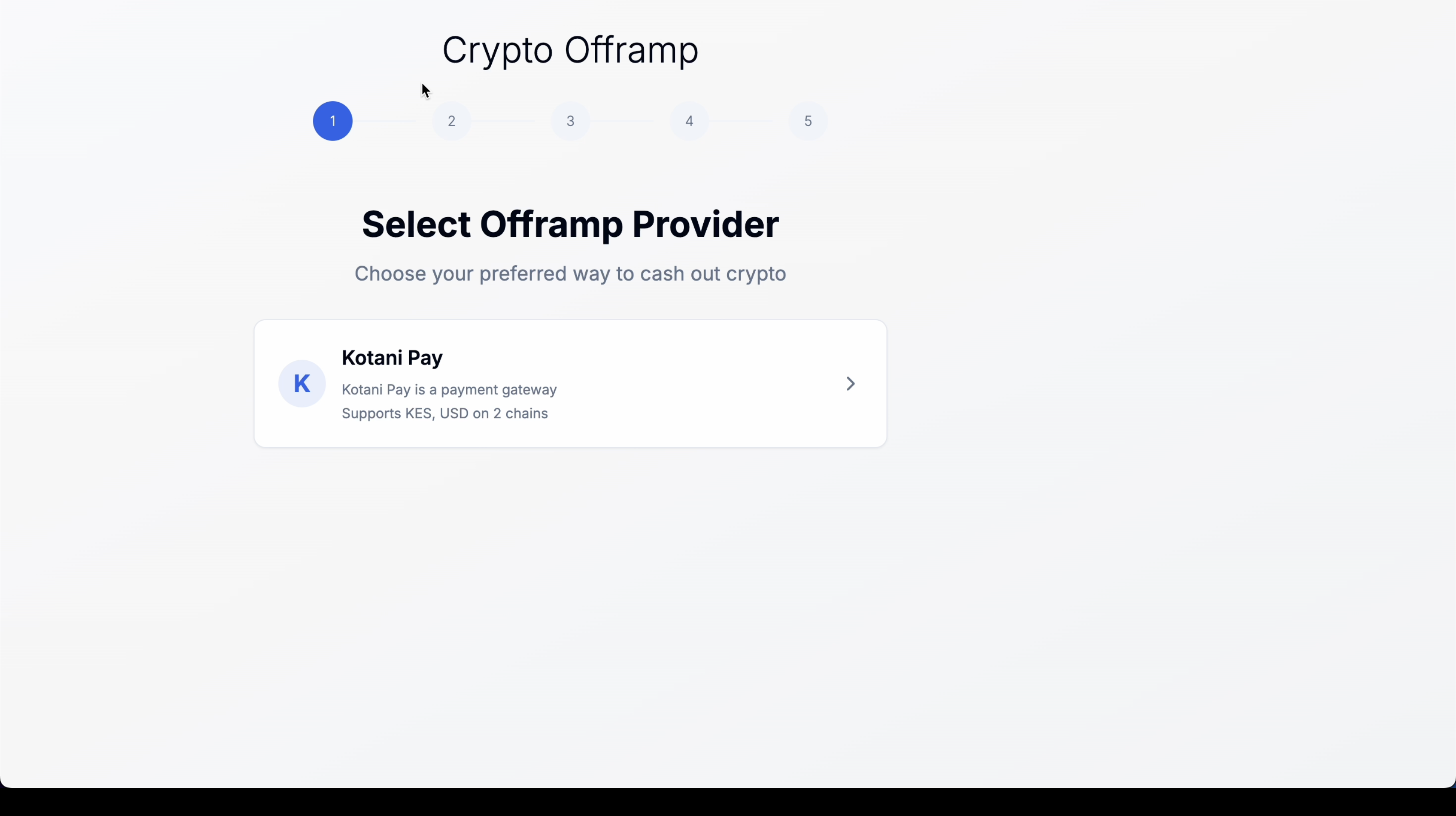 Offramping Overview