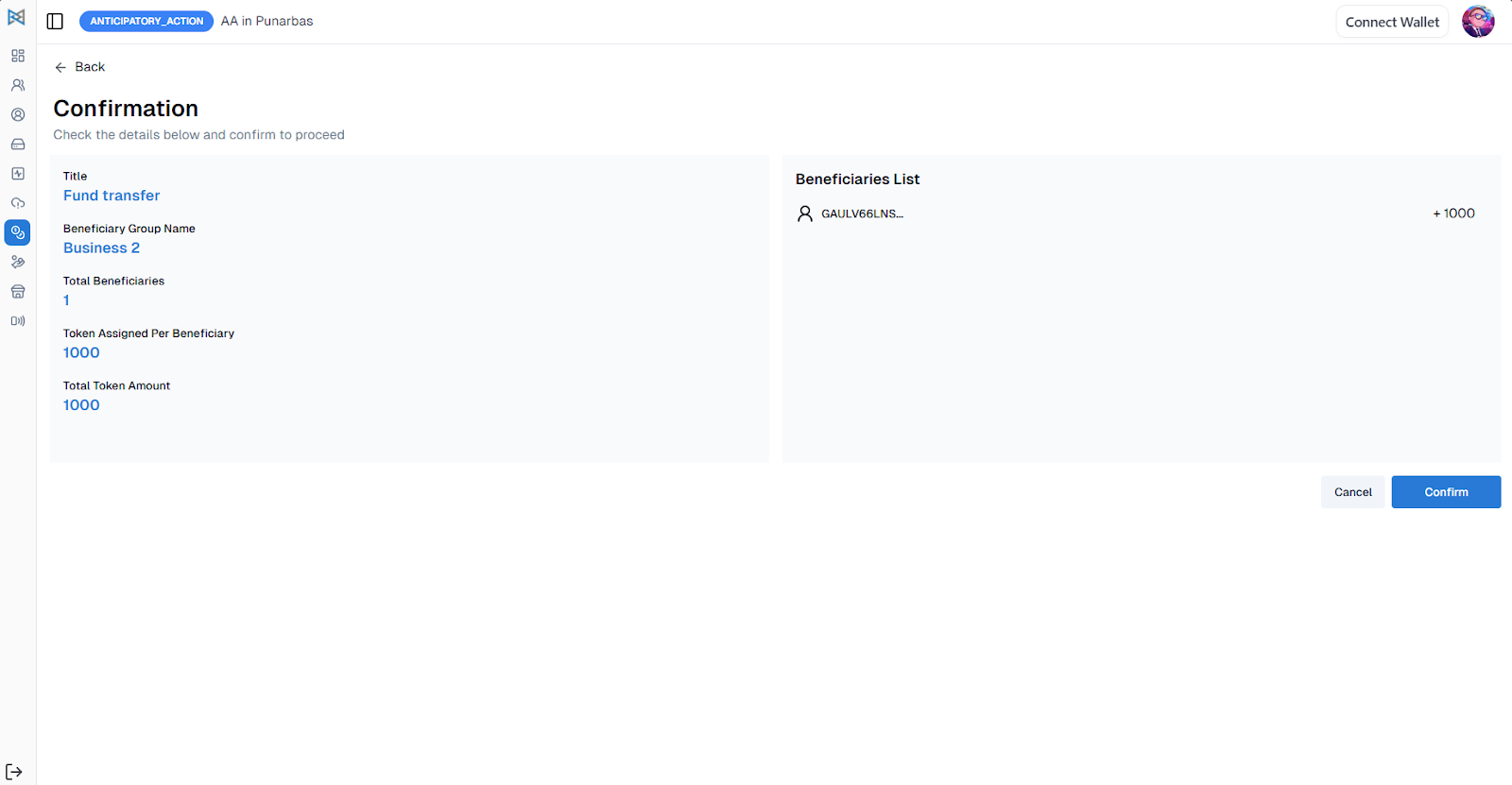 Fund Management Detail View 1