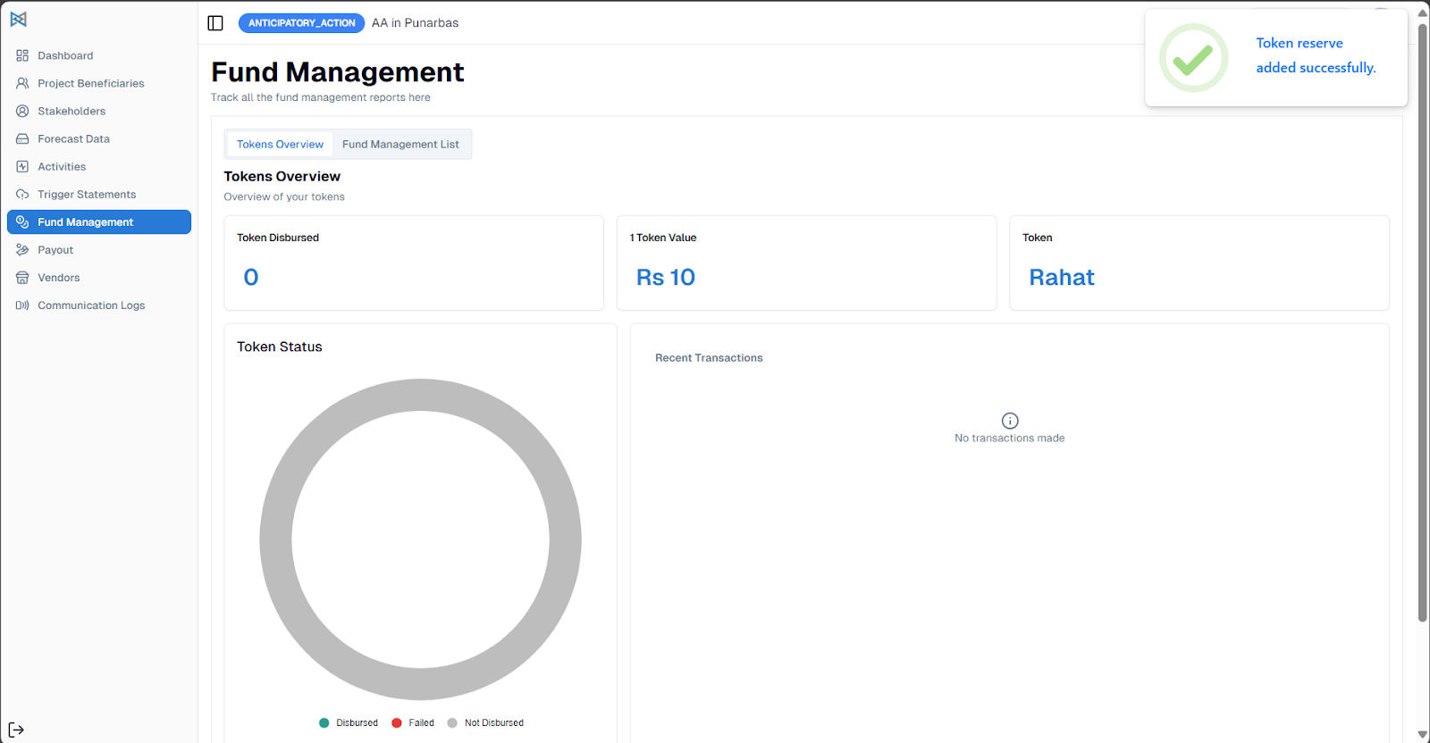 Fund Management Detail View 2