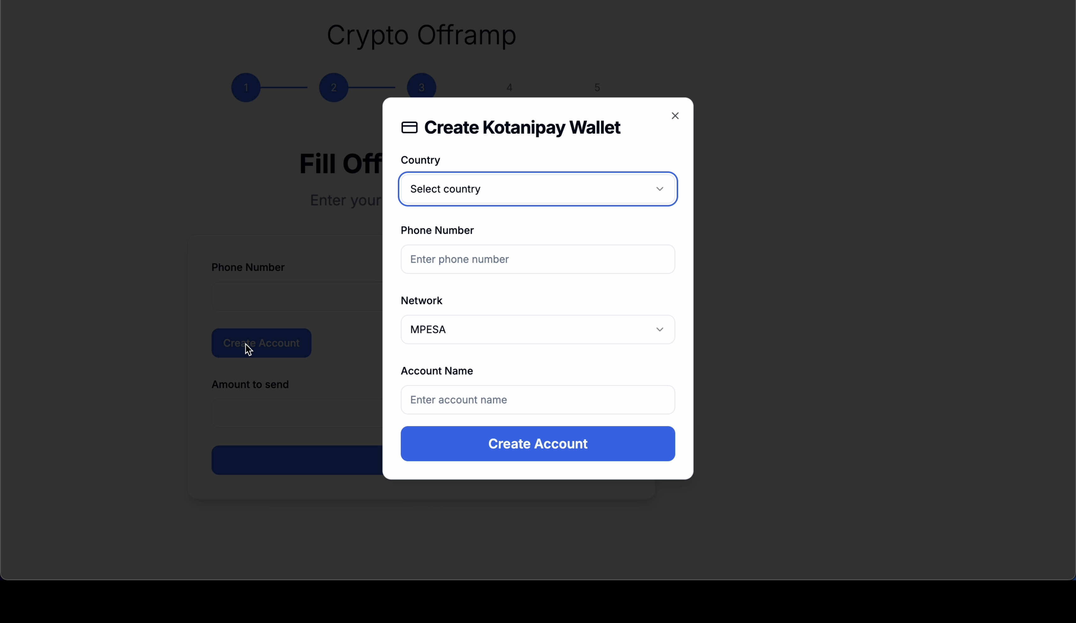 Kotani Pay Wallet Interface
