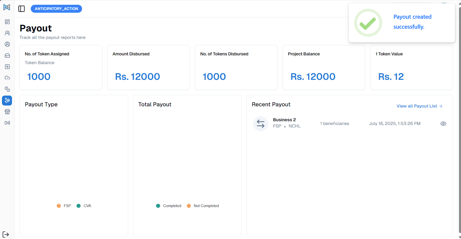 Payout Confirmation — Screen 5