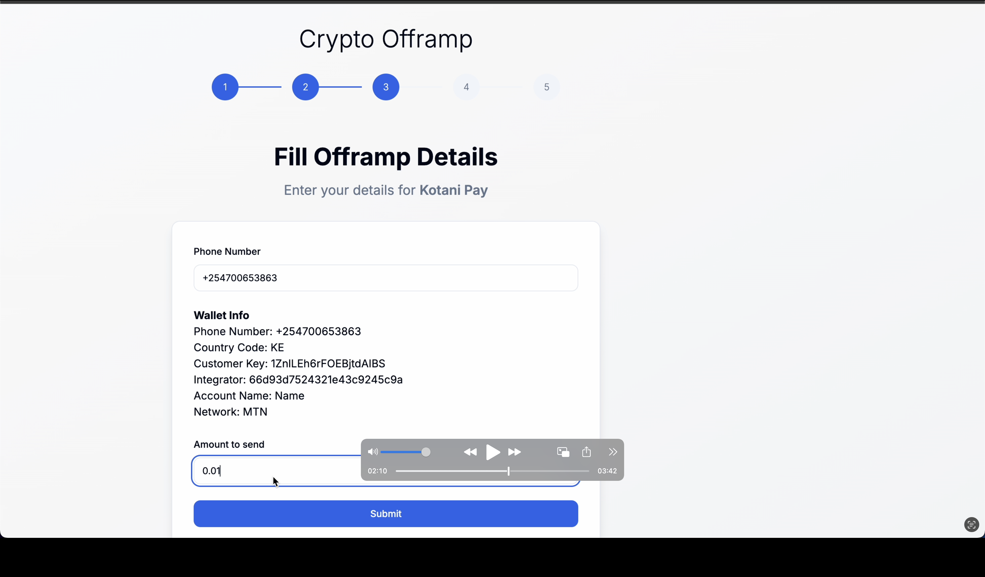 Create Account Form - Kotani Pay
