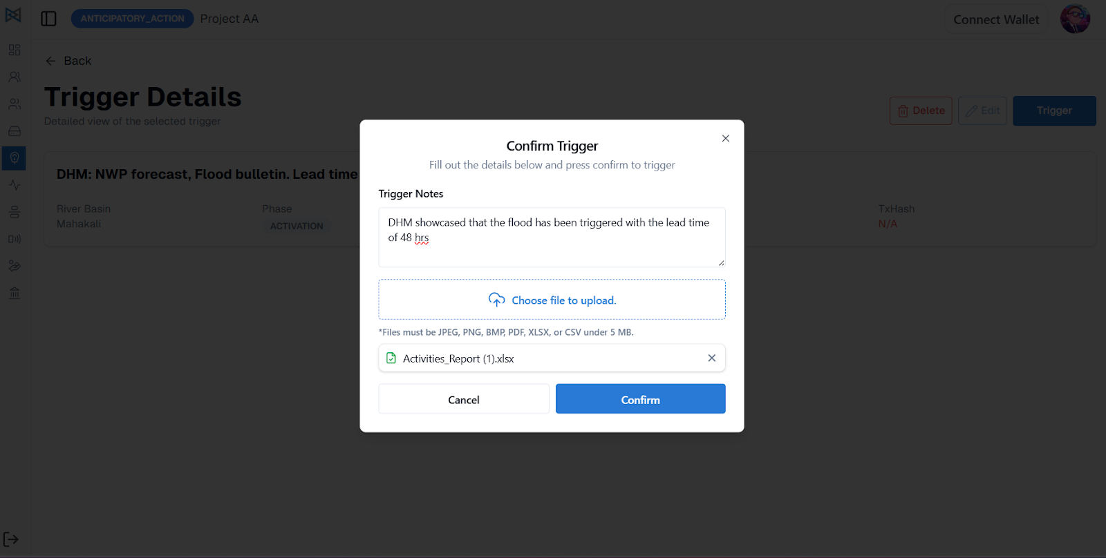 Trigger Detail Page with Notes and Documents